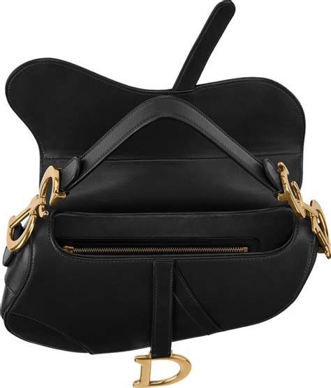 dior saddle bag black inside